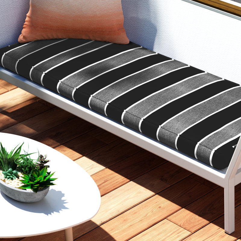Brayden Studio Hinkel Indoor/Outdoor Sunbrella Bench Cushion Wayfair.ca